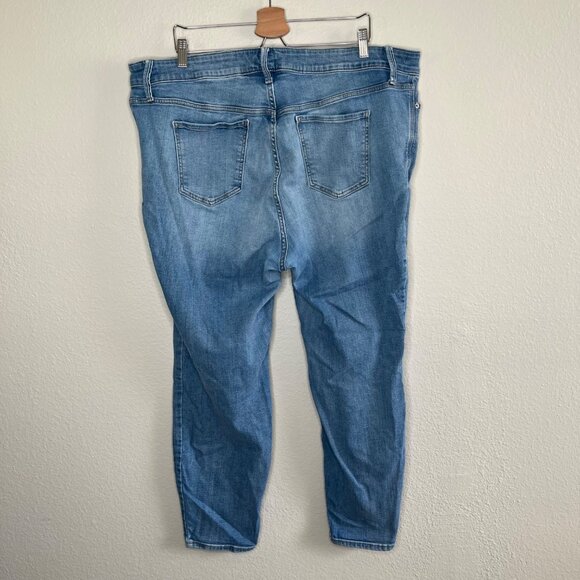 Old Navy Rockstar Super Skinny High-Rise Blue Denim Jeans Plus Size 22 - Picture 2 of 11